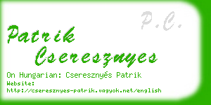 patrik cseresznyes business card